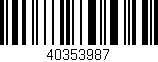 Código de barras (EAN, GTIN, SKU, ISBN): '40353987'