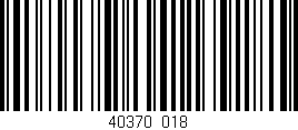 Código de barras (EAN, GTIN, SKU, ISBN): '40370/018'