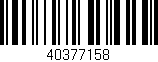 Código de barras (EAN, GTIN, SKU, ISBN): '40377158'