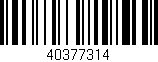 Código de barras (EAN, GTIN, SKU, ISBN): '40377314'