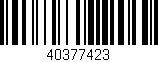 Código de barras (EAN, GTIN, SKU, ISBN): '40377423'