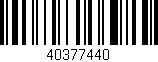 Código de barras (EAN, GTIN, SKU, ISBN): '40377440'