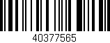 Código de barras (EAN, GTIN, SKU, ISBN): '40377565'