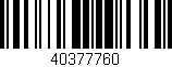 Código de barras (EAN, GTIN, SKU, ISBN): '40377760'