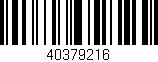 Código de barras (EAN, GTIN, SKU, ISBN): '40379216'