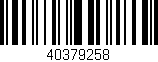 Código de barras (EAN, GTIN, SKU, ISBN): '40379258'
