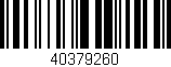 Código de barras (EAN, GTIN, SKU, ISBN): '40379260'