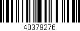 Código de barras (EAN, GTIN, SKU, ISBN): '40379276'
