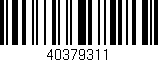 Código de barras (EAN, GTIN, SKU, ISBN): '40379311'