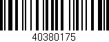 Código de barras (EAN, GTIN, SKU, ISBN): '40380175'