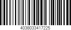 Código de barras (EAN, GTIN, SKU, ISBN): '4038033417225'
