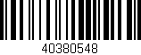 Código de barras (EAN, GTIN, SKU, ISBN): '40380548'
