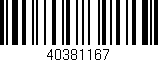 Código de barras (EAN, GTIN, SKU, ISBN): '40381167'