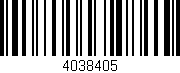 Código de barras (EAN, GTIN, SKU, ISBN): '4038405'