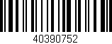 Código de barras (EAN, GTIN, SKU, ISBN): '40390752'