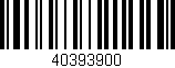 Código de barras (EAN, GTIN, SKU, ISBN): '40393900'