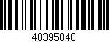 Código de barras (EAN, GTIN, SKU, ISBN): '40395040'