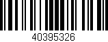Código de barras (EAN, GTIN, SKU, ISBN): '40395326'