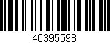 Código de barras (EAN, GTIN, SKU, ISBN): '40395598'