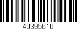 Código de barras (EAN, GTIN, SKU, ISBN): '40395610'