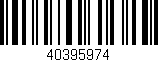 Código de barras (EAN, GTIN, SKU, ISBN): '40395974'