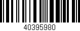 Código de barras (EAN, GTIN, SKU, ISBN): '40395980'