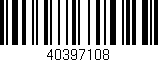 Código de barras (EAN, GTIN, SKU, ISBN): '40397108'