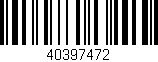 Código de barras (EAN, GTIN, SKU, ISBN): '40397472'