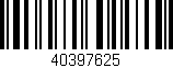 Código de barras (EAN, GTIN, SKU, ISBN): '40397625'