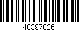 Código de barras (EAN, GTIN, SKU, ISBN): '40397826'