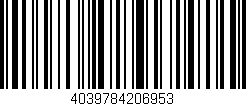 Código de barras (EAN, GTIN, SKU, ISBN): '4039784206953'
