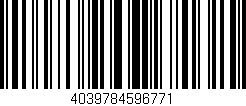 Código de barras (EAN, GTIN, SKU, ISBN): '4039784596771'
