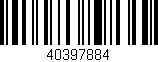 Código de barras (EAN, GTIN, SKU, ISBN): '40397884'
