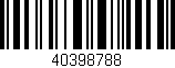 Código de barras (EAN, GTIN, SKU, ISBN): '40398788'