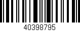 Código de barras (EAN, GTIN, SKU, ISBN): '40398795'