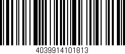 Código de barras (EAN, GTIN, SKU, ISBN): '4039914101813'