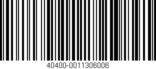 Código de barras (EAN, GTIN, SKU, ISBN): '40400-0011306006'