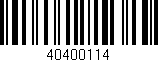 Código de barras (EAN, GTIN, SKU, ISBN): '40400114'