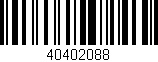 Código de barras (EAN, GTIN, SKU, ISBN): '40402088'