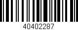 Código de barras (EAN, GTIN, SKU, ISBN): '40402287'