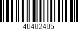 Código de barras (EAN, GTIN, SKU, ISBN): '40402405'
