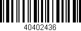 Código de barras (EAN, GTIN, SKU, ISBN): '40402436'