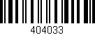 Código de barras (EAN, GTIN, SKU, ISBN): '404033'