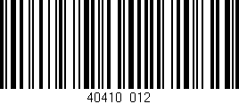Código de barras (EAN, GTIN, SKU, ISBN): '40410/012'