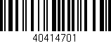 Código de barras (EAN, GTIN, SKU, ISBN): '40414701'