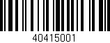 Código de barras (EAN, GTIN, SKU, ISBN): '40415001'