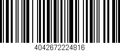 Código de barras (EAN, GTIN, SKU, ISBN): '4042672224816'