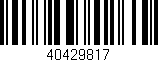 Código de barras (EAN, GTIN, SKU, ISBN): '40429817'