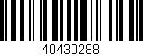 Código de barras (EAN, GTIN, SKU, ISBN): '40430288'