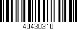 Código de barras (EAN, GTIN, SKU, ISBN): '40430310'